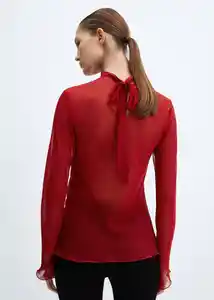 Blusa Roses Rojo Talla XS Mujer Mango