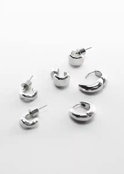 Pendientes Tessa Plata Talla 99 Mujer Mango