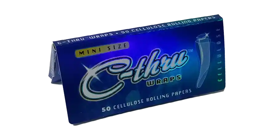 C-Thru Wraps Papel Cellulose Mini Size Rolling 1 1/4