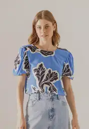 Blusa Manga Corta Estampado 1 Talla M