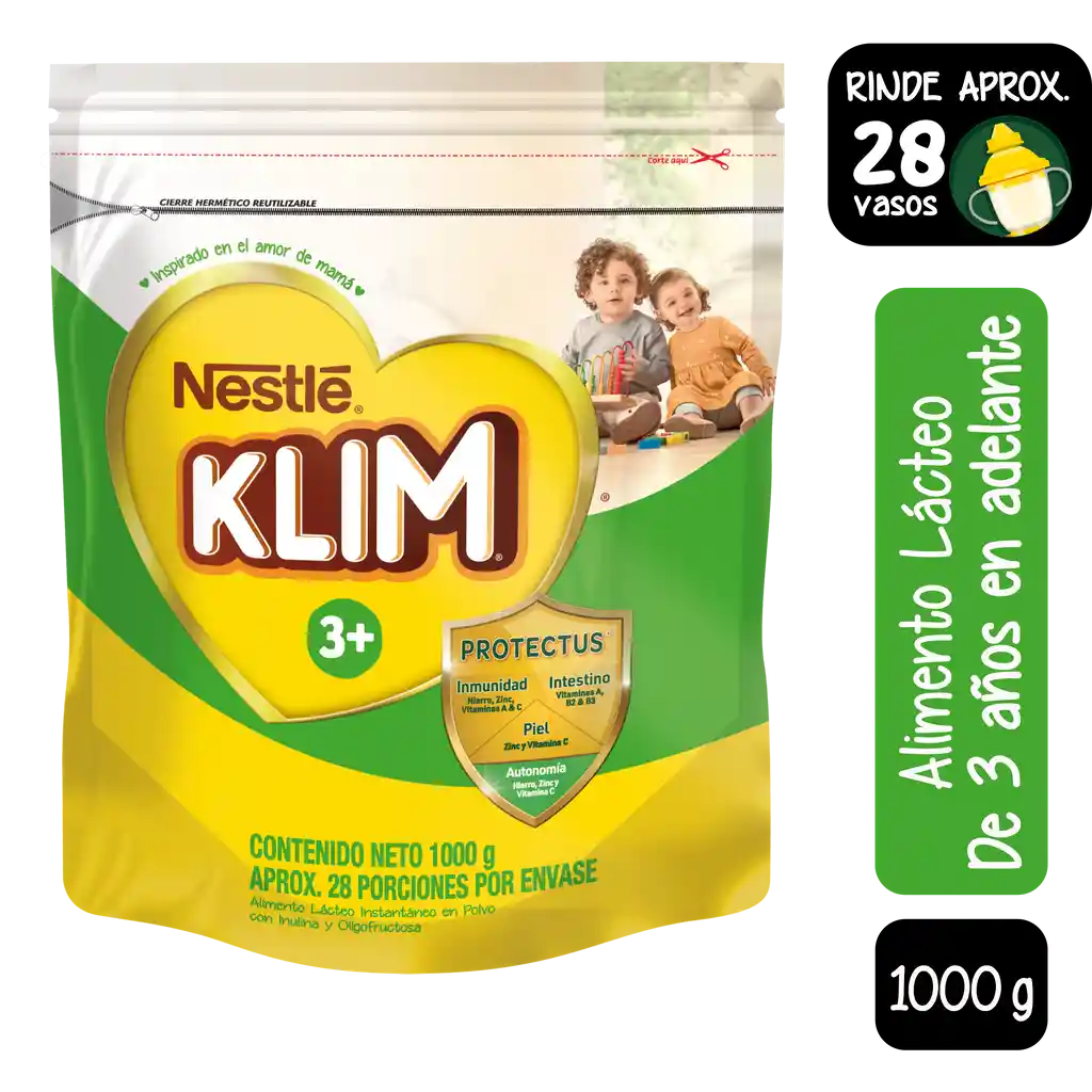 Alimento lácteo KLIM 3+ x 1000g