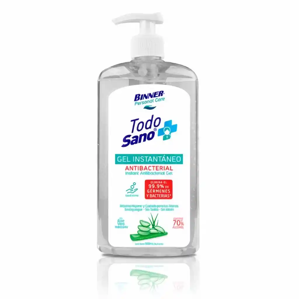 Binner Gel Instantáneo Antibacterial Todo Sano