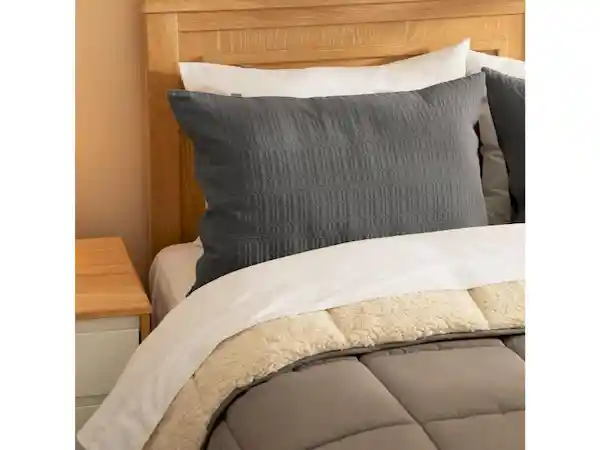 Funda Almohada Cotton Textil Gris Casaideas