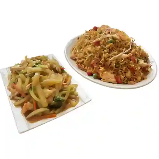 Arroz chino con chop suey