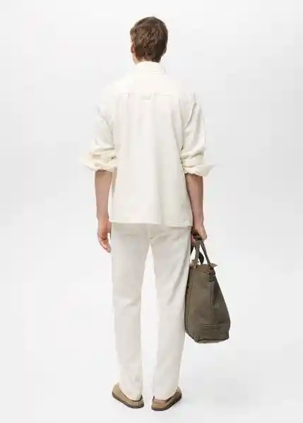 Sobrecamisa Jay Offwhite Talla M Hombre Mango