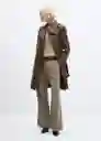 Abrigo Trench Polanapu Marrón Talla S Mujer Mango