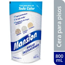 Mansión Cera Para Pisos Brillo Instantáneo Todo Color