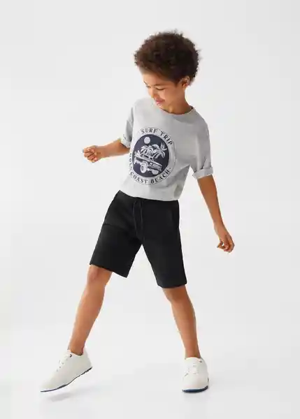 Bermuda Francia Negro Talla 14 Niños Mango