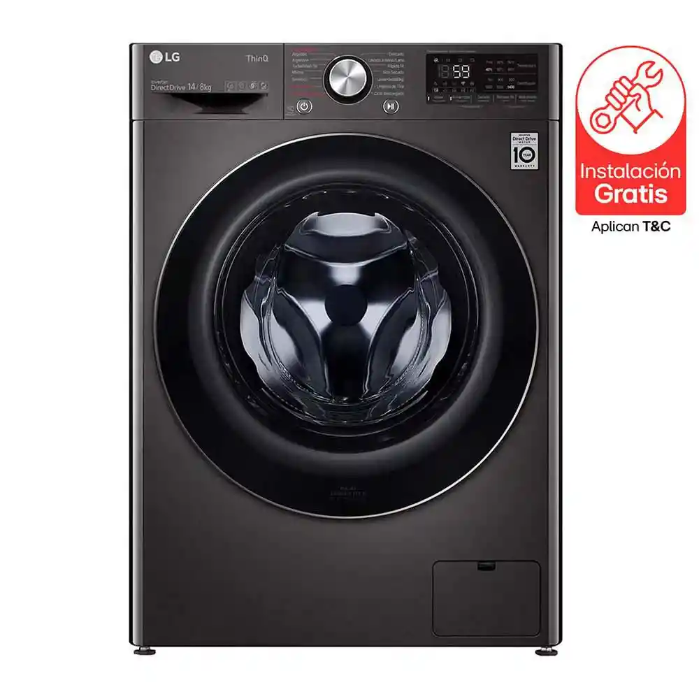Lavadora Lg Eléctrica Wd14bvc2s6 Negro