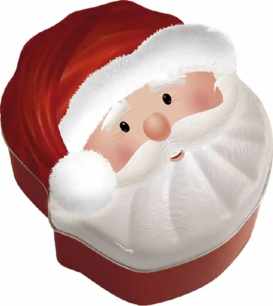Noel Galletas Navidad Cofre Cara Papa Noel