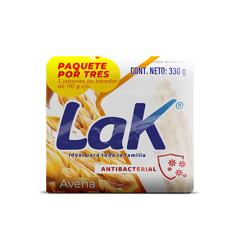 Lak Jabón de Tocador Antibacterial Avena 330 g