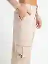 Pantalón Suit Beige Latte Medio Talla 6 Naf Naf