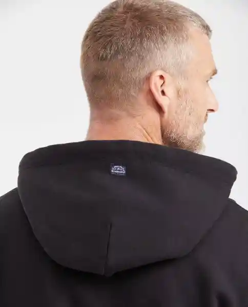 Buzo Hoodie Basic Negro Sombrio Ultraoscuro Talla S Chevignon