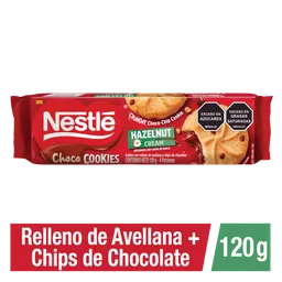 Galletas Choco Cookies NESTLÉ rellenas de avellana y chips x 120g