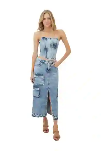 Falda Larga Tara Azul
