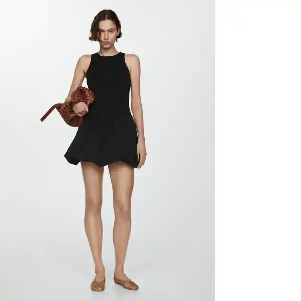 Vestido Nuba Negro Talla XS Mujer Mango