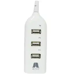 Jaltech Hub Plano Usb 4 Puertos Color Blanco