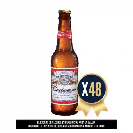 Cerveza Budweiser Botella 250 Ml por 48 Unidades