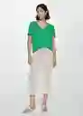 Camiseta Vispi Verde Talla M Mujer Mango