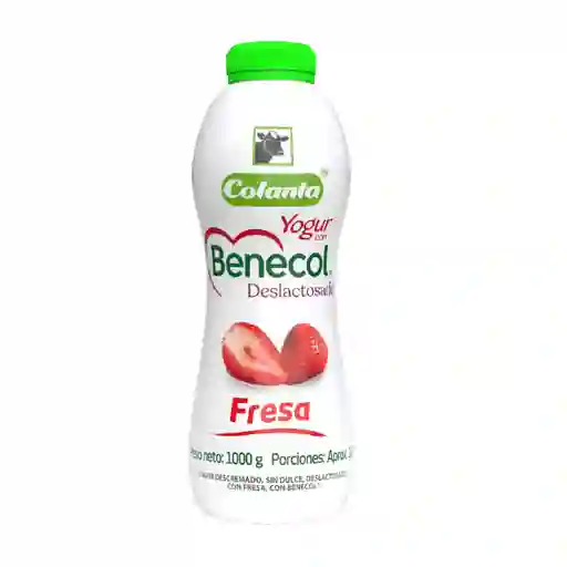 Yogur Benecol Deslactosado Fresa x 1000 g