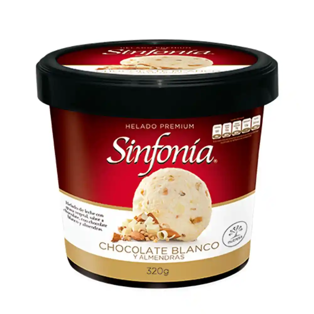 Sinfonía Helado de Chocolate Blanco y Almendras