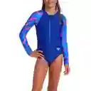 Vestido de Baño Manga Larga Siren Hyperboom Junior Femenino Azul -10