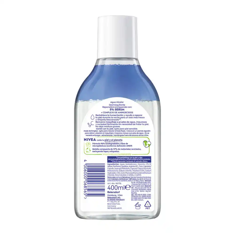 Agua Micelar Nivea Reparadora Serum