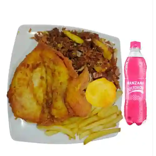Cuarto Broaster + Arroz Chino + Gaseosas. 250 ml