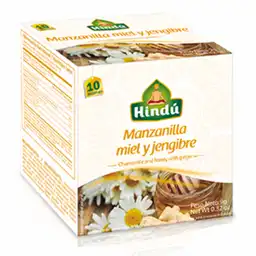 Hindu Aromatica Manzanilla Miel Y Jengibre