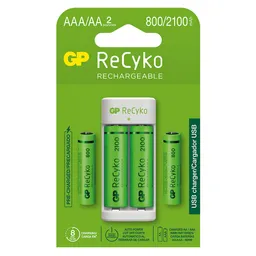 Gp Batteries Cargador Baterías Aa + Aaa Gppbe211210aa