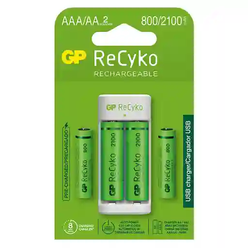 Gp Batteries Cargador Baterías Aa + Aaa Gppbe211210aa