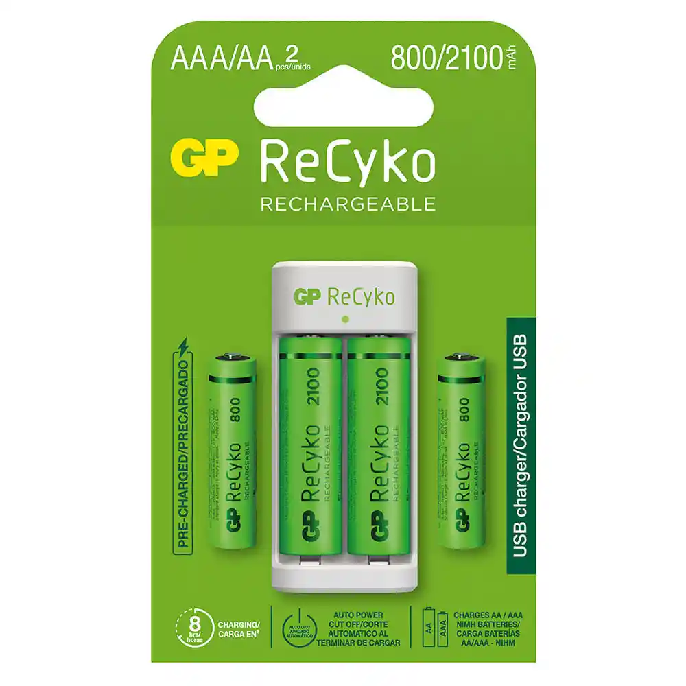 Gp Batteries Cargador Baterías Aa + Aaa Gppbe211210aa