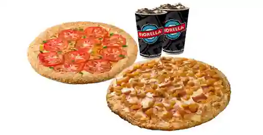Combo 2 pizzas small + 2 gaseosas 250 ml