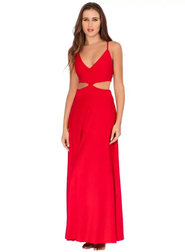 Vestido Largo S-rojo