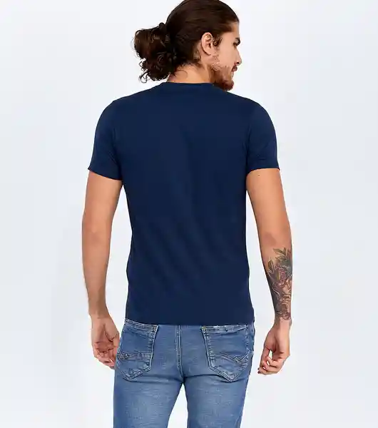 Typer Camiseta Azul Oscuro Talla M 8241