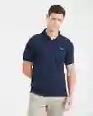 Camiseta Polo Neck Line Azul Dark Ultra Oscuro XL Chevignon