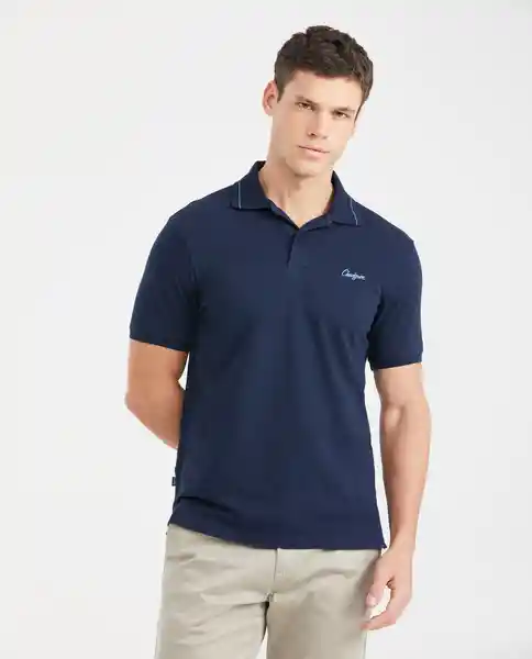 Camiseta Polo Neck Line Azul Dark Ultra Oscuro XL Chevignon