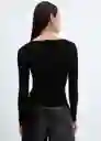 Jersey Goleta Negro Talla S Mujer Mango