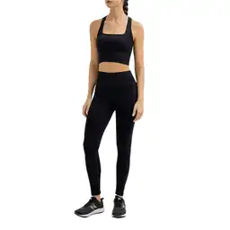 Legging Silueta Ajustada en Seamles Femenino Luxhi Punto Blanco Talla M