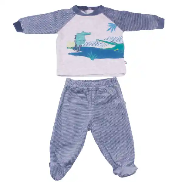 Conjunto Plush Bebe Niño Azul Pillin 3 M
