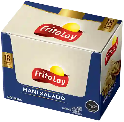 Fritolay Snack Mani Sal 50 g Pack X18