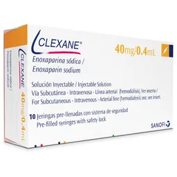 Clexane Anticoagulante (40 mg) Solución Inyectable