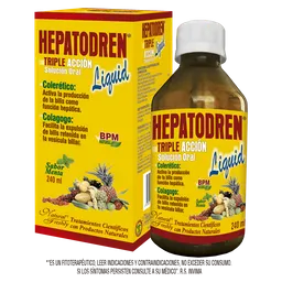 Hepatodren Triple Acción Líquida Sabor a Menta