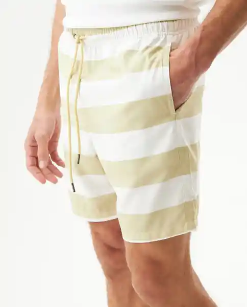 Bermuda Lines Swimwear Beige Hoja Claro Talla XL Chevignon