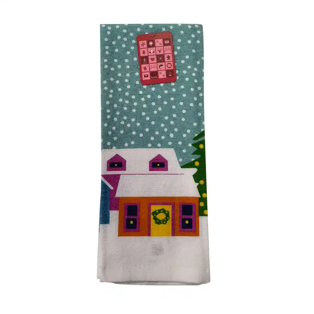 Paño de Cocina Velour Diseño Casas Krea