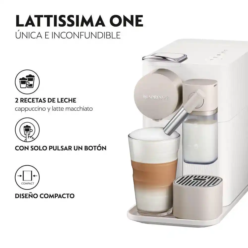 Nespresso Cafetera Lattissima One Blanca