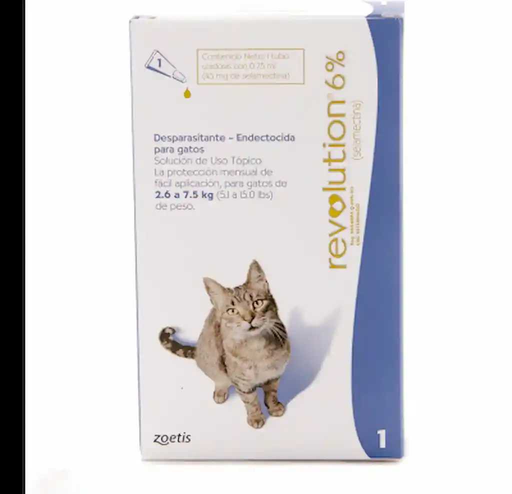 Revolution Desparasitante Azul Gato (De 2.6 a 7.5 Kg) 100 mL