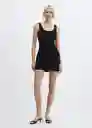 Vestido Bengala Negro Talla L Mujer Mango