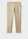 Pantalón Barna Beige Talla 38 Hombre Mango