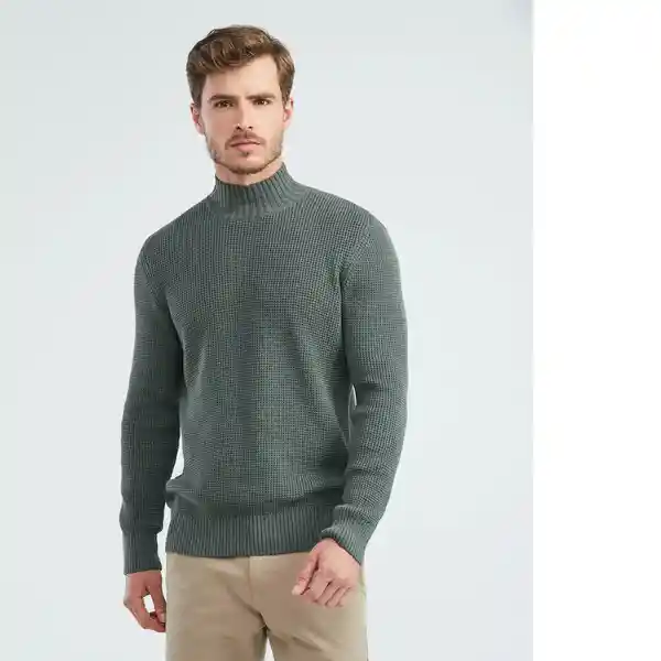 Suéter Turtleneck Hombre Verde Medio Talla L Chevignon